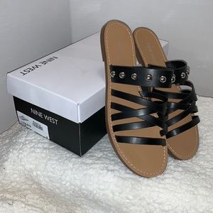 Nine West black sandals